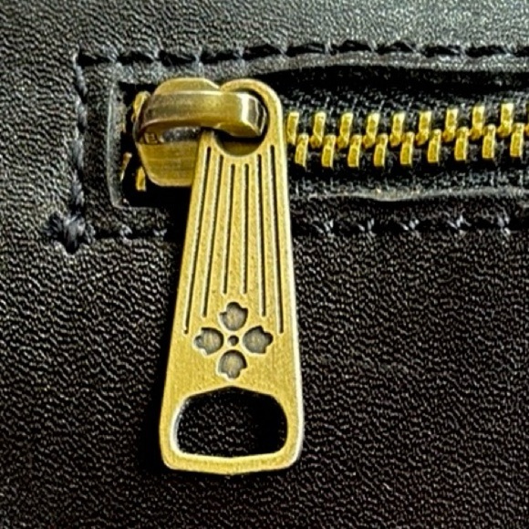 Patchwork Leather Tote Bag - Black and Brown - Picture 9 of 12